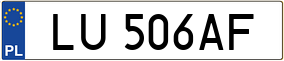 Truck License Plate